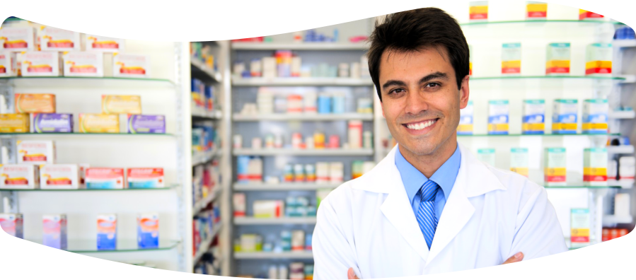a pharmacist showing smile