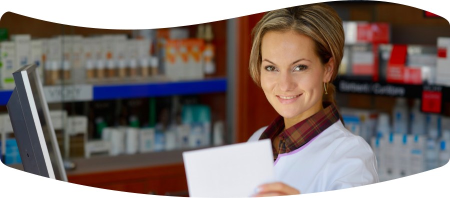 a pharmacist showing smile